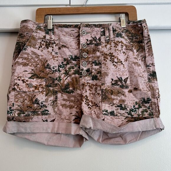 Pilcro Pink and Green Women Shorts - Picture 2 of 6